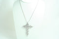 Collana con croce con Diamanti Naturali