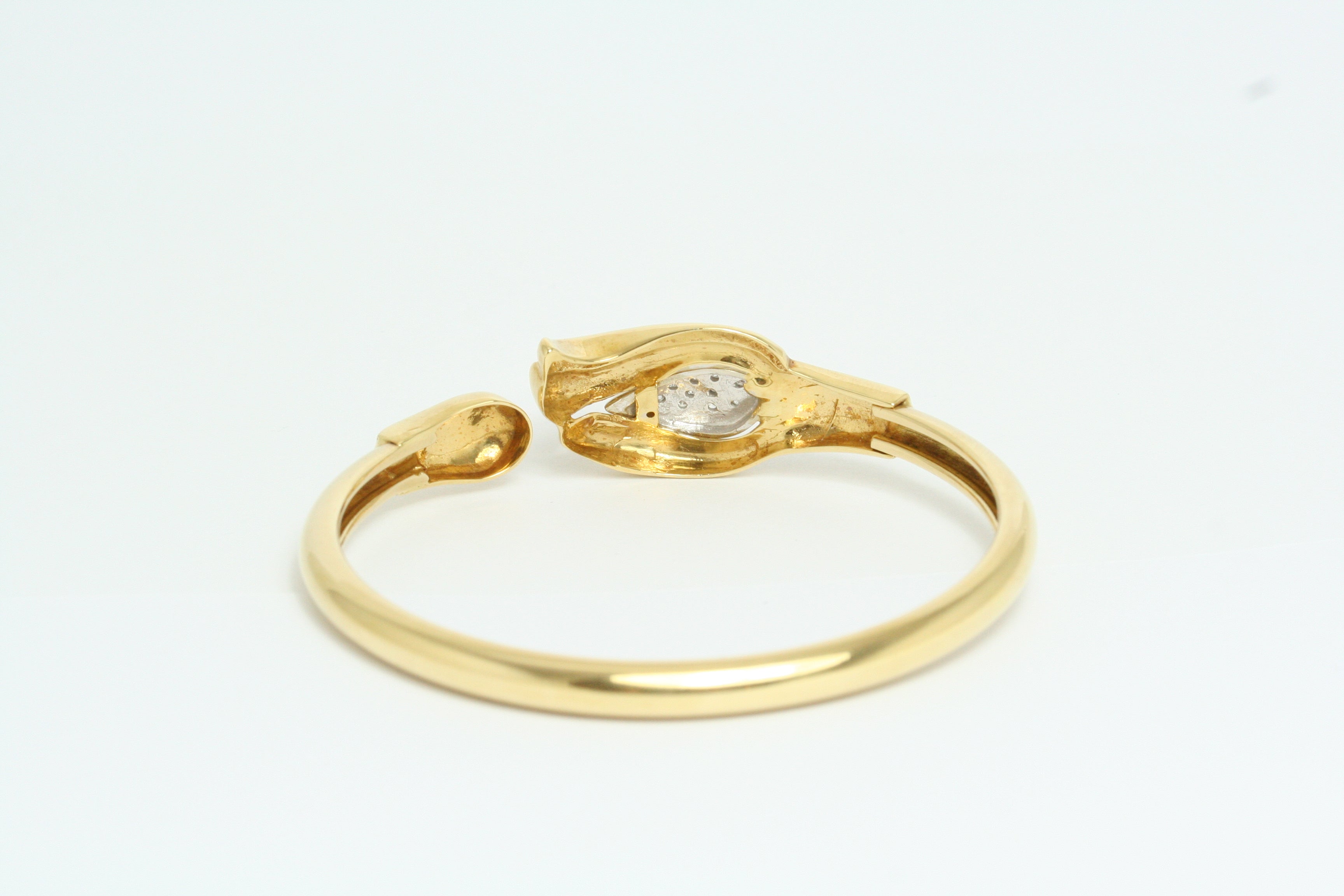 Bracciale rigido in Oro Giallo con Diamanti