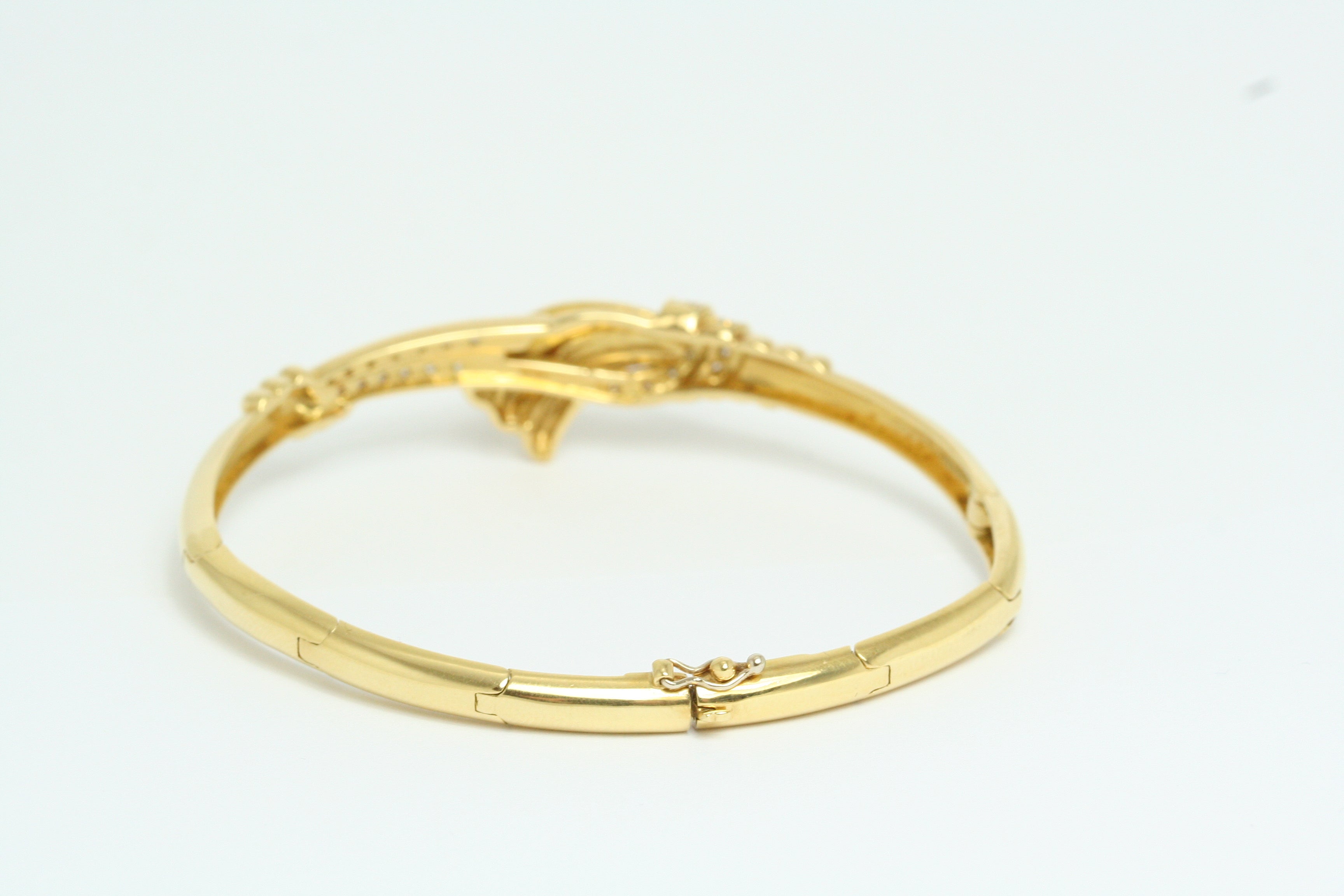 Bracciale rigido in Oro Giallo con Diamanti