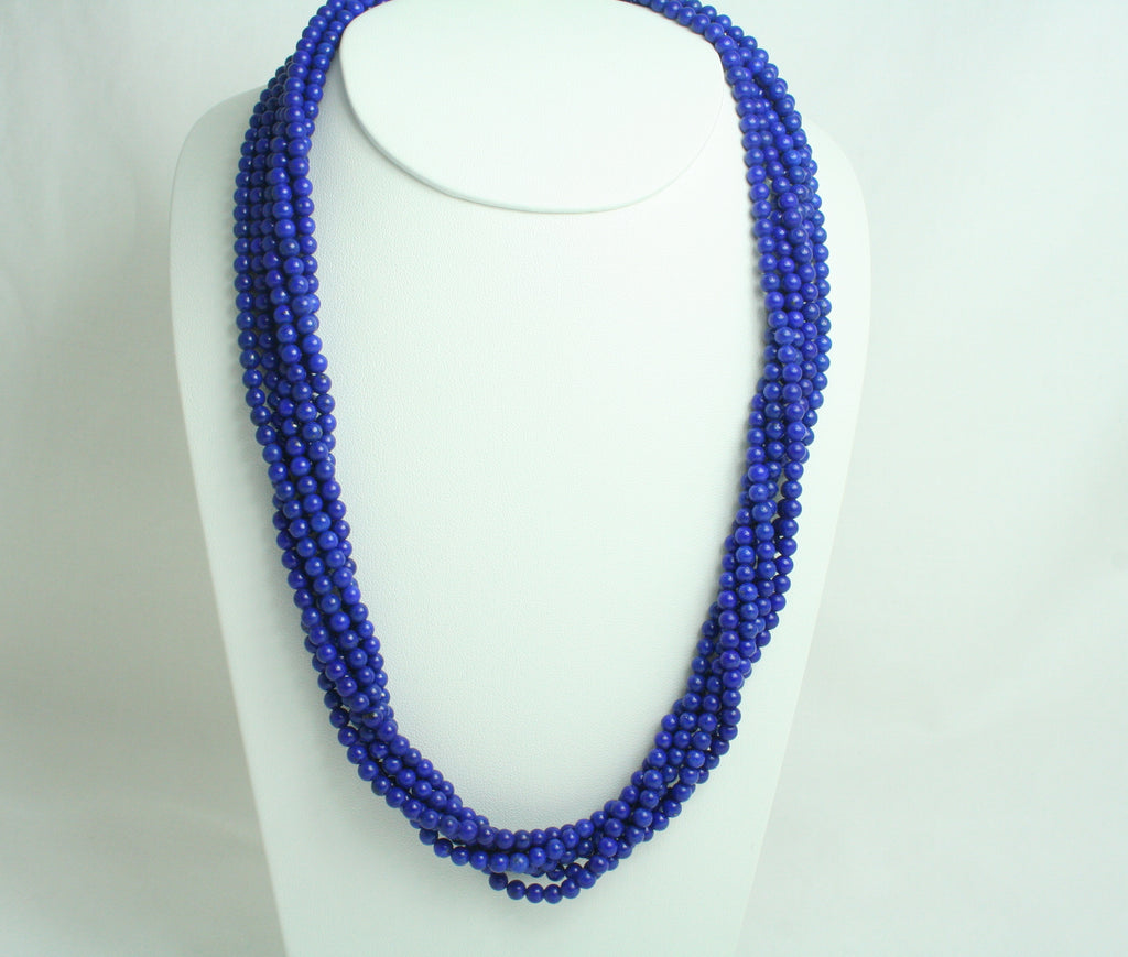Collana torchon in Lapislazzuli con chiusura in Oro Giallo